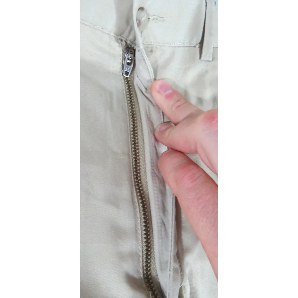 VTG Polo Ralph Lauren Prospect Chino Flat Front Pants Men 36x30 Khaki Beige EUC